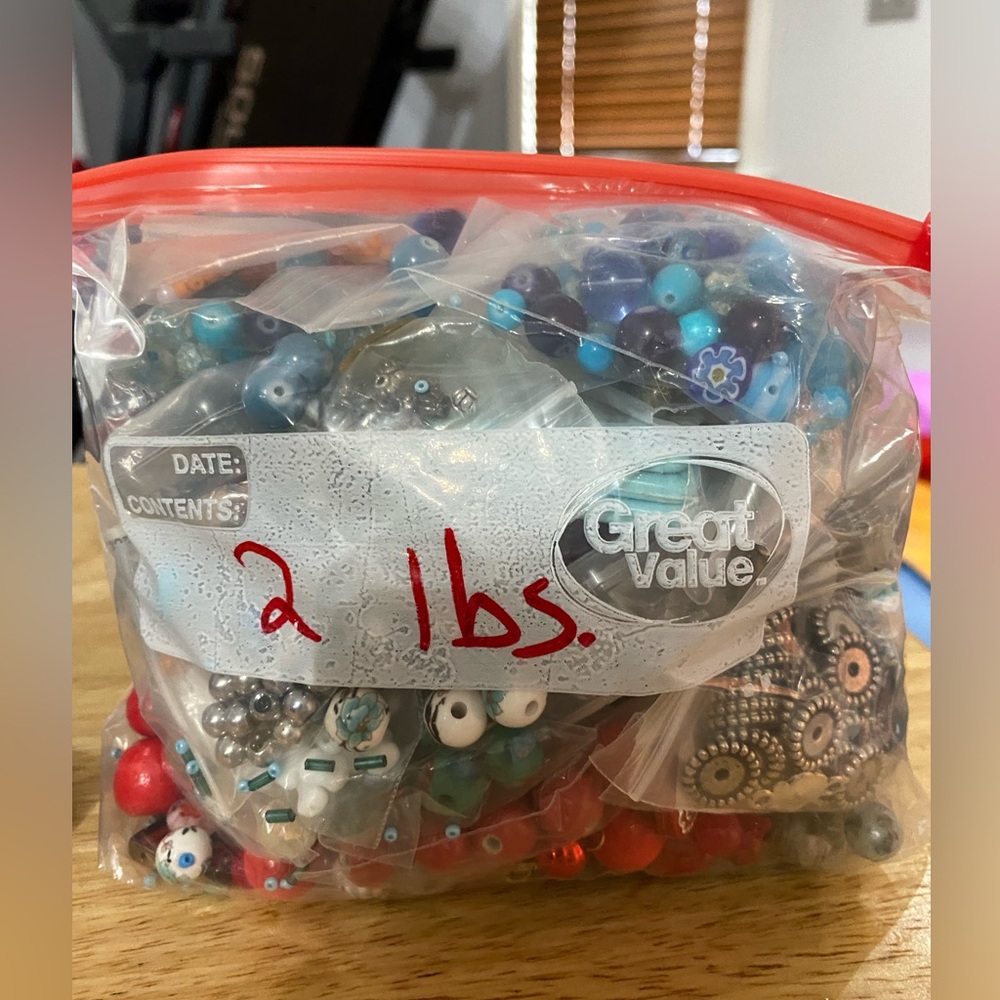 4 lbs total of fun,  beads & charms and who knows what to find! - Picture 3 of 5